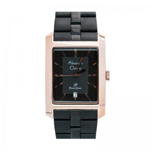 Alexandre Christie AC 1019 Rosegold Black Man Steel MDBBRBA